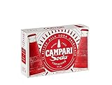 Campari Soda, Aperitif – Der beliebte italienische Aperitif Klassiker fix und fertig gemixt – Perfekter Drink für spontane Anlässe, After Work und als Party Präsent – 5 x 0,098 l
