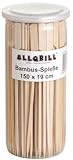 Allgrill Bambus-Spieße, Fingerfoodspieße, Bambusstick 19 cm lang, Inhalt 150 Stück