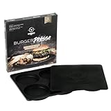 MOESTA-BBQ 10361 - BurgerPresse No. 1-4-Fach Hamburgerpresse aus Silikon für Burger-Patties bis 125 mm Durchmesser