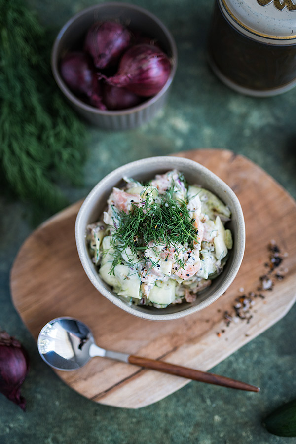 Gurken Lachs Salat nach Logan